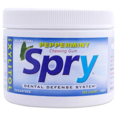 Spry Peppermint Chewing Gum Jar