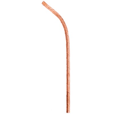 EbonyMoon Copper Drinking Straw Etched Bent