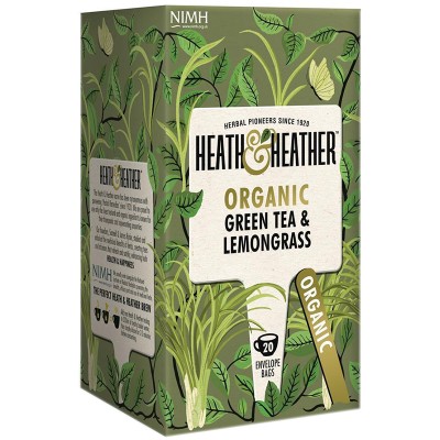 Heath & Heather Organic Green Tea & Lemongrass 