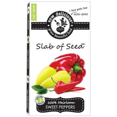 SOW Delicious Seed Slab - Heirloom Peppers