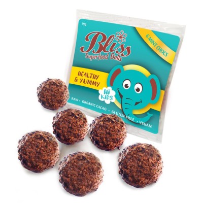 Bliss Kids’ Mini Balls Organic Cacao, Mint & Baobab