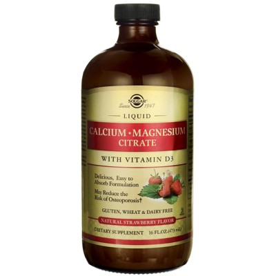 Solgar Liquid Calcium Magnesium Citrate - Strawberry