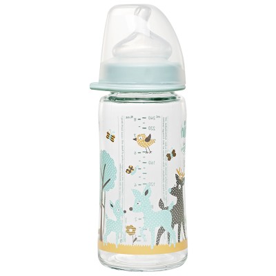 Nip Glass Wide-Neck Bottle Teal 240 ml