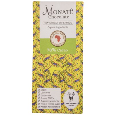 Monate Chocolate 78% Raw Cacao Bar , 54g